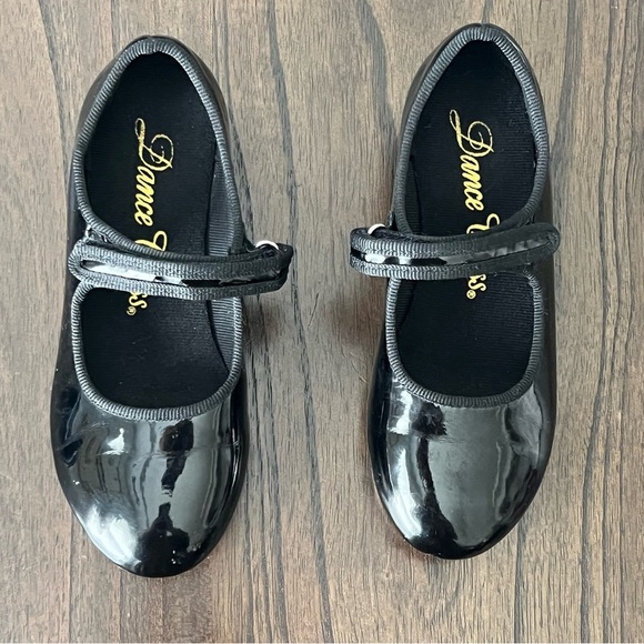 Dance Class Glossy Black Tap Dance Shoes - Size 12 - Picture 3 of 10